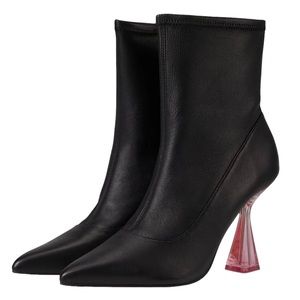 NWT TED BAKER Boots Liya Booties Black Pink Baddies Sexy Night Out Mob Wife Gorg